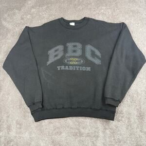 Black Crewneck Sweatshirt BBC Excellence Tradition Block Letter size XL